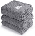 1 Pack 3 Calming Blankets Fluffy Premium Fleece Pet Blanket Soft Sherpa Throw for Dog Puppy Cat Grey Large (41" x31'')