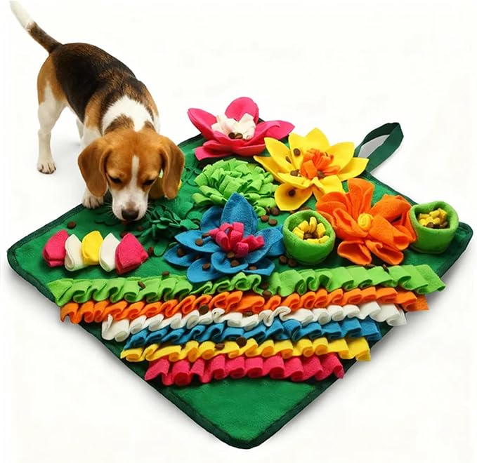 Snuffle Mat for Dogs - Christmas Dog Interactive Puzzle Toy for Mental Stimulation, Anxiety Relief & Slow Feeding, Fun Enrichment for Small/Medium Puppy & Cats