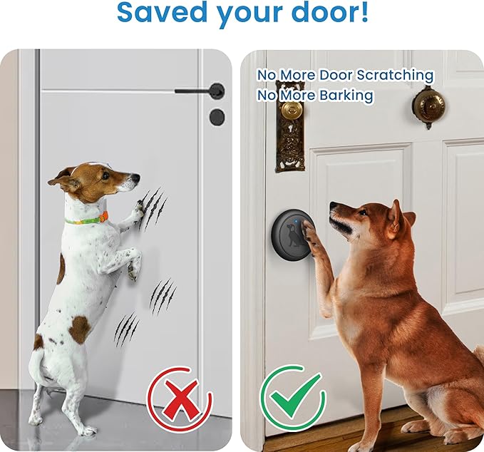 Wireless Dog Doorbell for Potty Training, Doggie Door Bell Operating at 1000 Feet with IP65 Waterproof Touch Button, 32 Melodies & 4 Notification Modes