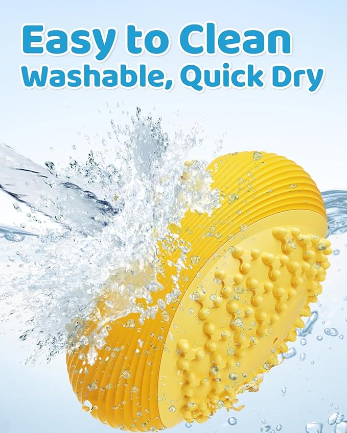 Olive Squeaky Dog Chew Ball for Aggressive Chewers Interactive Fetch Toy, TPR Material, Dental Cleaning Dog Toy for Small Medium Large Dog, Indoor Outdoor Puppy Chew Toy Orange