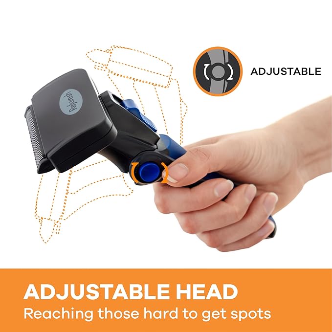 Deshedding Dog Brush for Long Hair (Small,Blue) – Gentle Deshedding Tool for Dogs & Cats – Reduces Shedding, Without damaging Topcoat. Removes Loose Fur & Dead Undercoat.