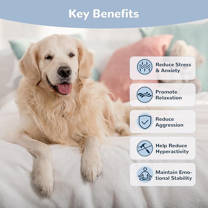 Calming Chews for Dogs with Natural Plant Extracts for Fireworks, Storms, Thunder, Barking, Separation, 200 Count