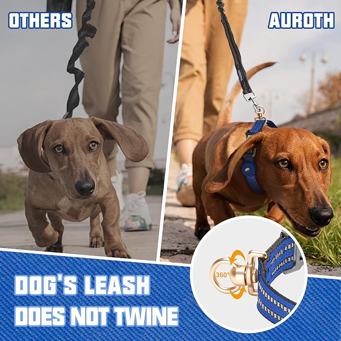 Auroth Airtag Dog Collar, Adjustable Air Tag Case Holder Dog Collar for Medium Large Dogs, Airtag Dog Collar Holder with Heavy Duty D Ring Tangle Free