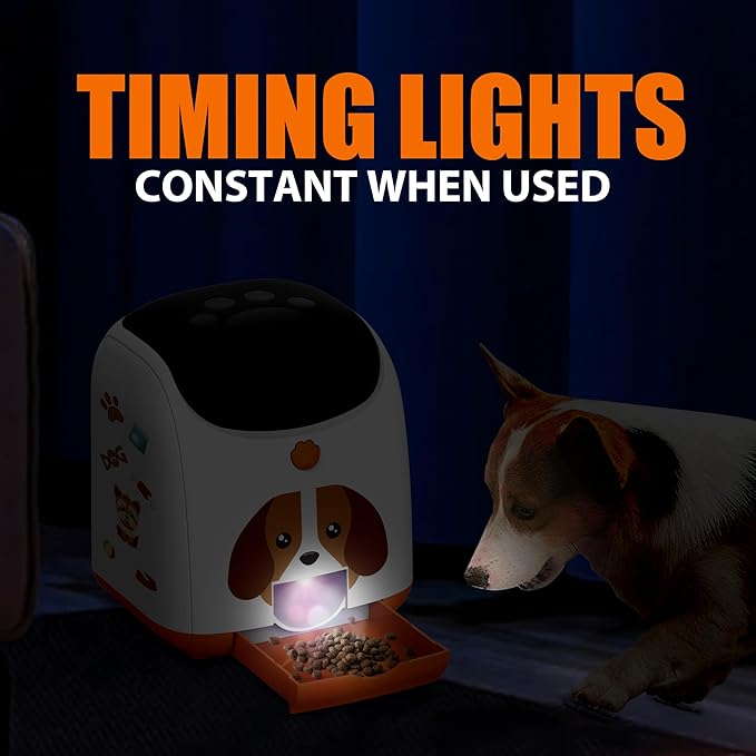 PICAPETS Dog Puzzle Feeder Toy – Remote Control Automatic Treat Dispenser with Light, Interactive IQ Training Slow Feeder, Large Capacity for All Dog Breeds