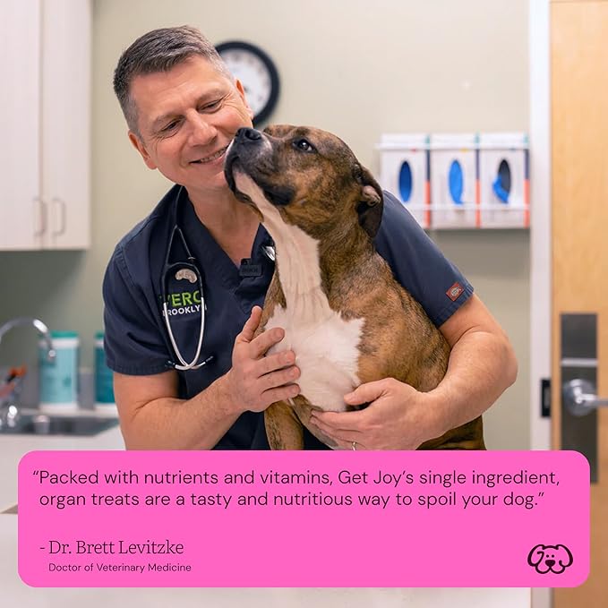 Get Joy Freeze Dried 100% Beef Liver Dog Treats, 16oz | Single Ingredient Organ Meat, High Protein Raw Dog Food Topper, Snack & Training Rewards | Grain Free, Gluten Free, Filler Free