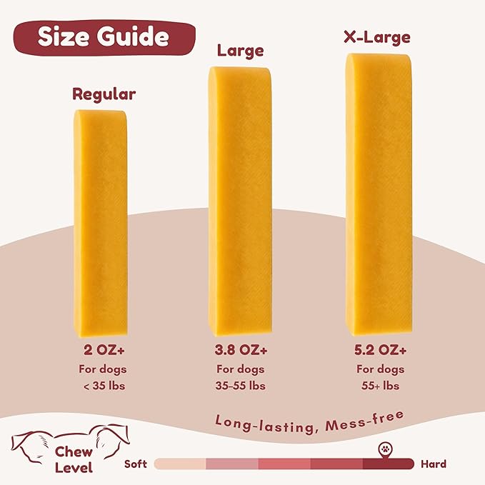 Majestic Pet Himalayan All-Natural Yak Style Cheese Dog Chews Made with 100% Cows Milk- Long Lasting Dental Chew for Dogs - Healthy Pet Treats (Dental & Bone Support, Regular, 1 Pack)