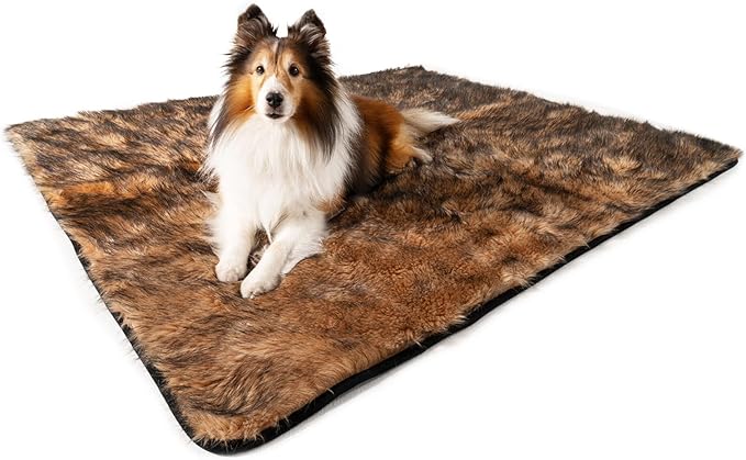 PupProtector Waterproof Throw Blanket for Dogs and Cats, Pet Blanket Cover for Couches, Sofas, Beds, Car Seats, Furniture, Calming Soft Faux Fur, Sable Brown, Original (60" L x 50" W)
