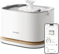 PETLIBRO Upgrade Cat Water Fountain, Cordless Cat Fountain Battery Operated, App Monitoring 3L/101oz Dockstream 2 Pet Water Fountain with Stainless Steel Tray, 5GHz WiFi Dog Water Bowl Dispenser