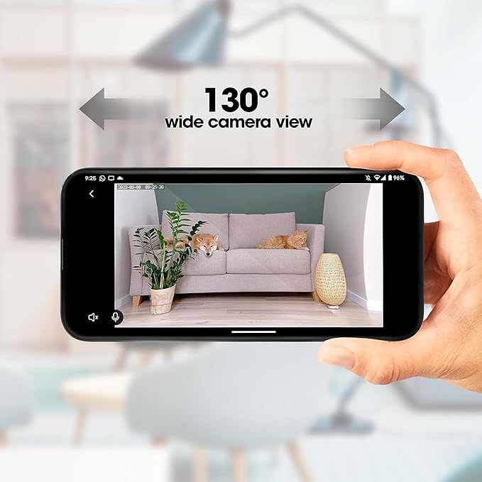 Closer Pets TreatView Pet Indoor Security Camera with Phone App (iOS/Android Compatible), with Night Vision and Built-in Treat Dispenser