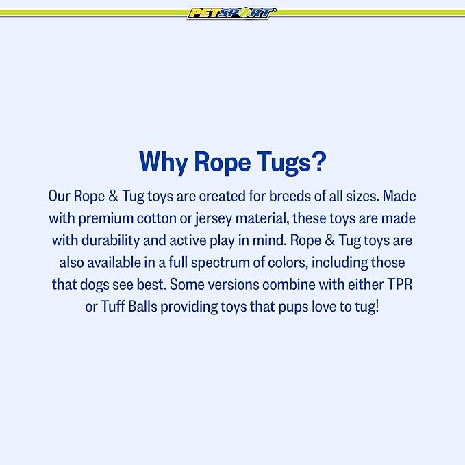PetSport Fling Thing - Dog Tennis Ball Rope, Tennis Ball Toy on Rope for Dogs, Heavy Duty Webbing, Non-Abrasive Polyester, Certified Non-Toxic - 12 Inch
