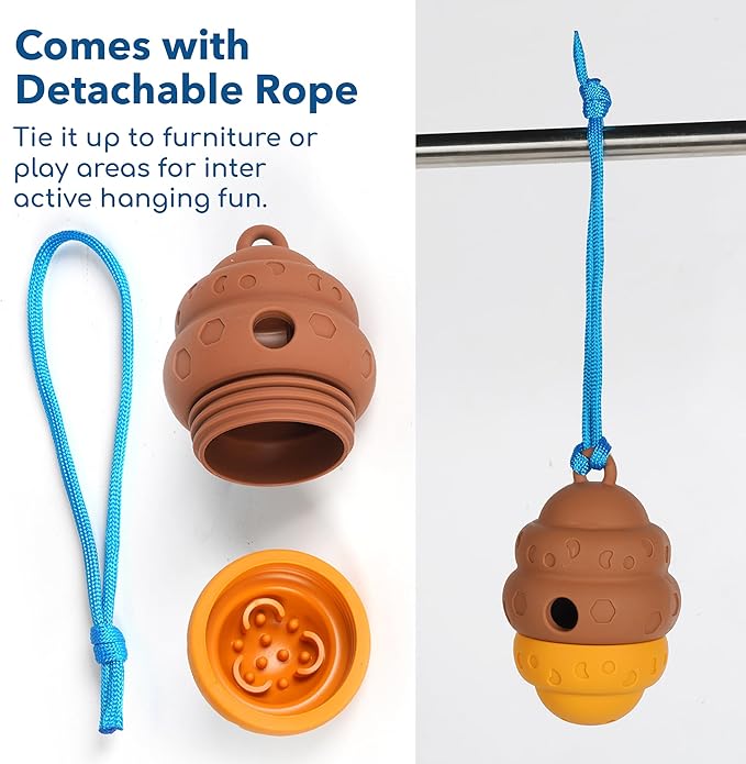 Race&Herd Dog Puzzle Toy, Dog Treat Toy for Enrichment, Treat Dispensing Toys for Mental Stimulation, Feeder Topple Toy, Food Puzzle Feeder and Puppy Treat Dispenser for Boredom Relief