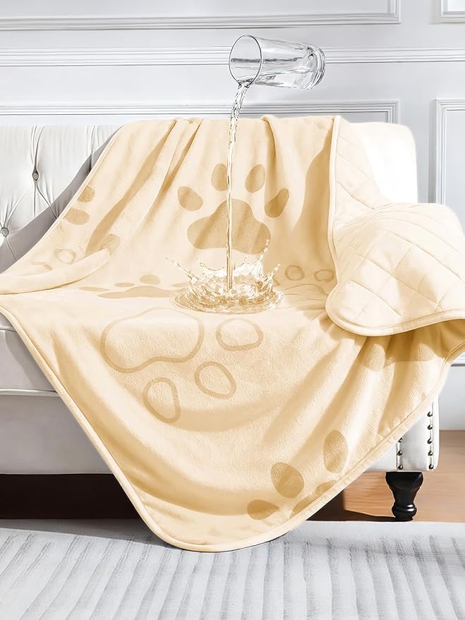 KASBAH Dog Cooling Blanket & Mat, Waterproof Pet Blankets for Couch, Bed and Car Seat, Washable Reversible Dog Blanket Throw (Cool & Warm), Q-MAX >0.5, 40 x 56 Inch