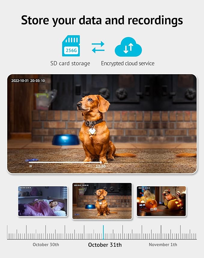 LaView Security Cameras 2k with Color Night Vision, 4MP Cameras for Home Security with Motion Detection, Two-Way Audio, Indoor WiFi Camera for Baby/Pet, Alexa, USA Cloud Service,White