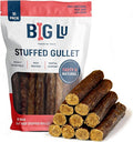 Big Lu - 6-Inch Stuffed Beef Jerky Sticks, 10 Count, Premium All-Natural Gullet Chews, High-Protein, Easily Digestible, Supports Dental Health and Joint Mobility