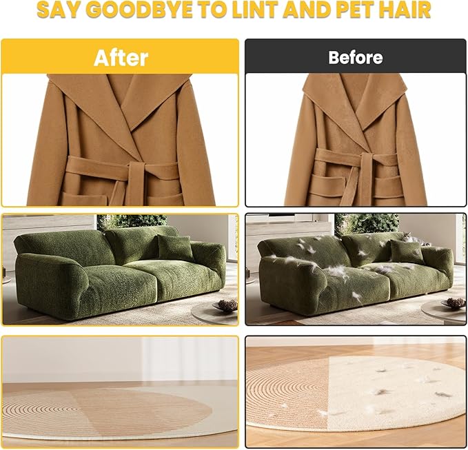 Pet Hair Removal Glove, 2026 Newly Upgraded Electrostatic Pet Hair Remover Glove with Comb,Pet Massage Tool,Pet Hair Remover Tool for Cats & Dogs,Couch,Curtain, Clothing, Carpet, Car Seat(2pcs)