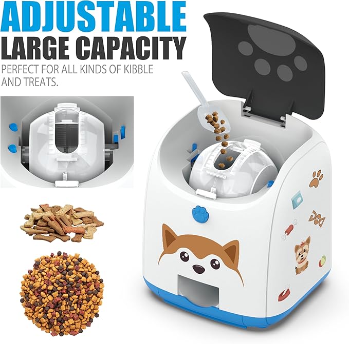 PICAPETS Dog Puzzle Feeder Toy – Remote Control Automatic Treat Dispenser with Light, Interactive IQ Training Slow Feeder, Large Capacity for All Dog Breeds