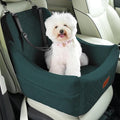 Dog Car Seat for Medium Dogs, Pet Travel Bed with Seat Belt Channel, Fully Detachable and Washable, 3 Straps Easy to Install (Green)