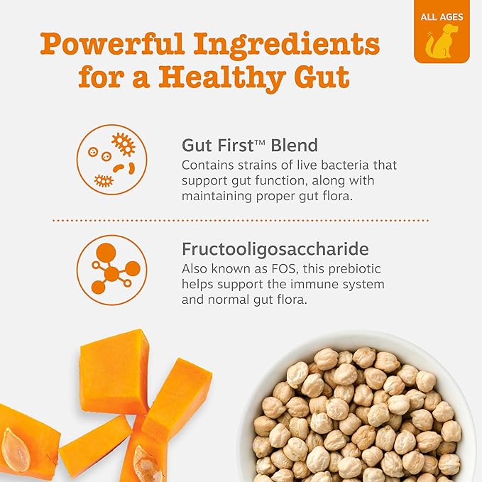 Zesty Paws Probiotics for Dogs, Digestive Enzymes Gut Flora, Digestive Health, Diarrhea & Bowel Support, DE111, Dog Probiotic Soft Chew for Pet Immune System, Pumpkin, 250 Ct (Pack of 2)