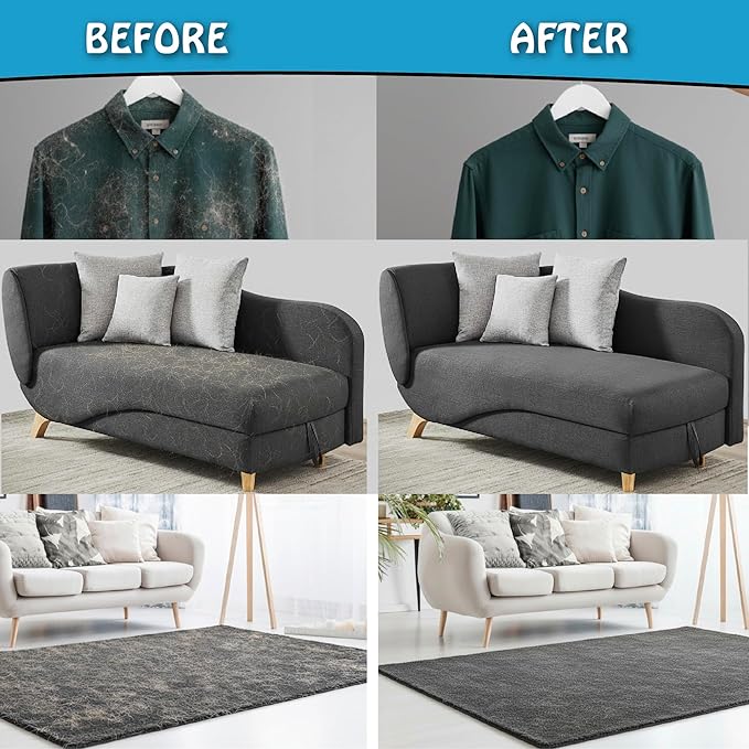 Pet Hair Removal Glove – Electrostatic Reusable Mitt, Effortless dog hair remover for Couch, Furniture, Clothes & Car Seats – Ambidextrous One-Glove – Cat Hair Remover Furniture Magic Brush Pet Hair