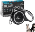 Retractable Dog Leash – Extendable up to 16 FT, Heavy Duty Nylon Tape, No-Tangle, One-Handed Brake & Lock, for Small to X-Large Dogs up to 44 lbs (Black)