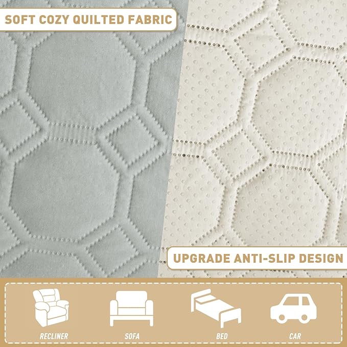 ZNSAYOTX Ultimate Cozy Blankets (82"x120") 100% Waterproof Bed Mat Blanket for Dog Pets, Couch Sofa Protector with Non-Slip Back Washable Durable, Pee Scratch Proof Easy to Clean (Light Grey)