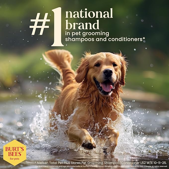 Burt's Bees for Pets Multipurpose Dog Wipes with Honey, 98% Natural Origin Formulas, Hypoallergenic Dogs Wipe, Canine Cleaning Sheets for Paws and Butt, 3 pk, 50ct