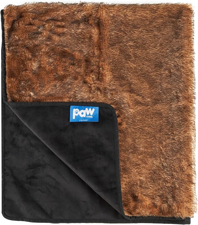 PupProtector Waterproof Throw Blanket for Dogs and Cats, Pet Blanket Cover for Couches, Sofas, Beds, Car Seats, Furniture, Calming Soft Faux Fur, Sable Tan, Large (80" L x 62" W)