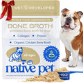Native Pet Bone Broth for Dogs and Cats - Chicken Bone Broth Powder Dog Food Toppers for Picky Eaters - Provides Extra Nutrition for Joint Strength, Immune Support & Heart Health - 192 Scoops