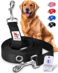 Hands-Free Dog Leash Training Running Snapleash, Waist & Shoulder Lead for Walking, Traffic Lead, Dual Pet Leash Adjustable for Large, Medium and Small Dog Breeds (Black, Large (1in x 7.5ft))