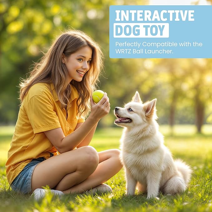 12 Small Tennis Balls for Dogs | 2 Inch Dog Fetch Toys for Your Smaller Pups | Non-Abrasive for Smaller Mouths | Interactive Dog Toys for Boredom & Fun | Works with Ball Launcher for Small Dogs