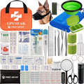 Pet First Aid Kit for Dogs and Cats - Pet Emergency Kit for Camping Hiking Traveling Hunting and Sports Orange