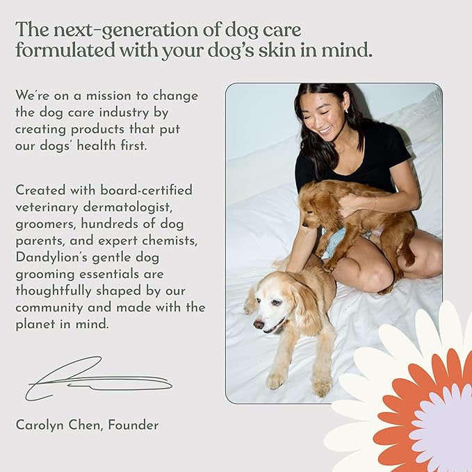 Dandylion Soft Paws Lotion with Brush | Dog Paw Balm & Paw Butter | Hydrating, Vet-Approved, Lick-Safe, Fragrance-Free | pH-Balanced for Itchy, Dry, Cracked Dog Paws | 0.6 fl oz