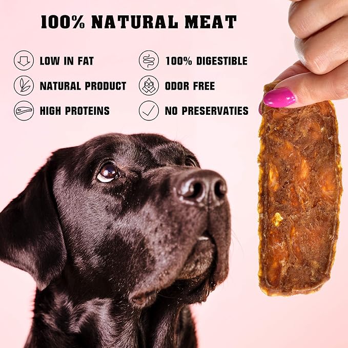 Dog Treats Chicken Jerky 1.5 lb – Dog Food & High Protein Chews for Large, Medium & Small Breeds - Natural Healthy Training Snacks – Human Grade – Grain Free, Rawhide Free – Puppy & Senior Bulk Pack