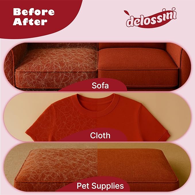 Pet Hair Removal Glove, Reusable Electrostatic Pet Hair Remover Glove for Cat & Dog, Washable 4 Finger Upgraded Version Pet Hair Mitt for Couch, Furniture, Car Seat - 2 PCS