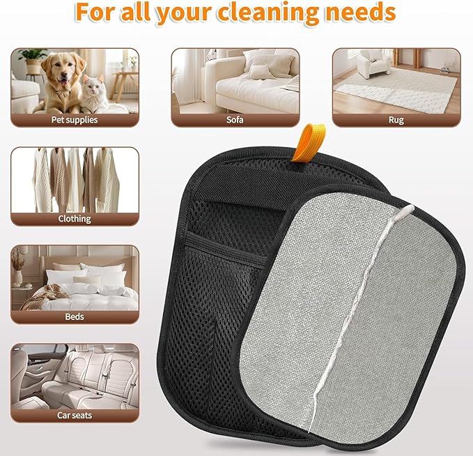 Pet Hair Removal Glove for Cats & Dogs, Upgraded Five-Finger Electrostatic Pet Hair Gloves, Reusable Brush Pet Hair Remover Tool for Laundry, Couch, Carpet, Car Seat