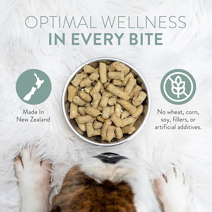 The New Zealand Natural Pet Food Co Woof Freeze Dried Dog Food - Wild Goat Recipe, High Protein, Complete Diet, Dog Treats, All Life Stages - 1.76 oz