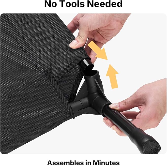 Veehoo Outdoor Elevated Dog Bed Large Sized Dogs, Extra Large Cooling Raised Dog Cots Beds Training Platform Off Ground Hammock with Breathable Mesh, No-Slip Feet, 53"x37", Black