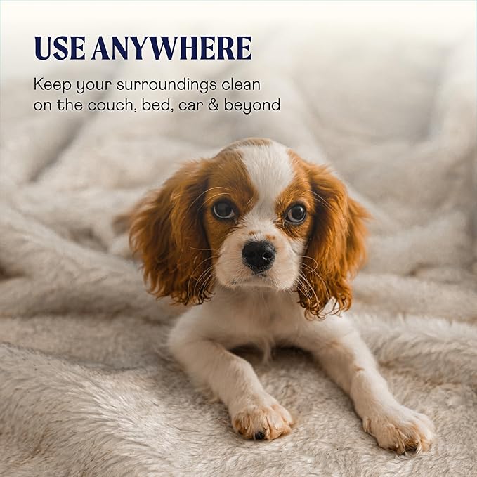 PupProtector Waterproof Throw Blanket for Dogs and Cats, Pet Blanket Cover for Couches, Sofas, Beds, Car Seats, Furniture, Calming Soft Faux Fur, White with Brown Accents, Large (80" L x 62" W)