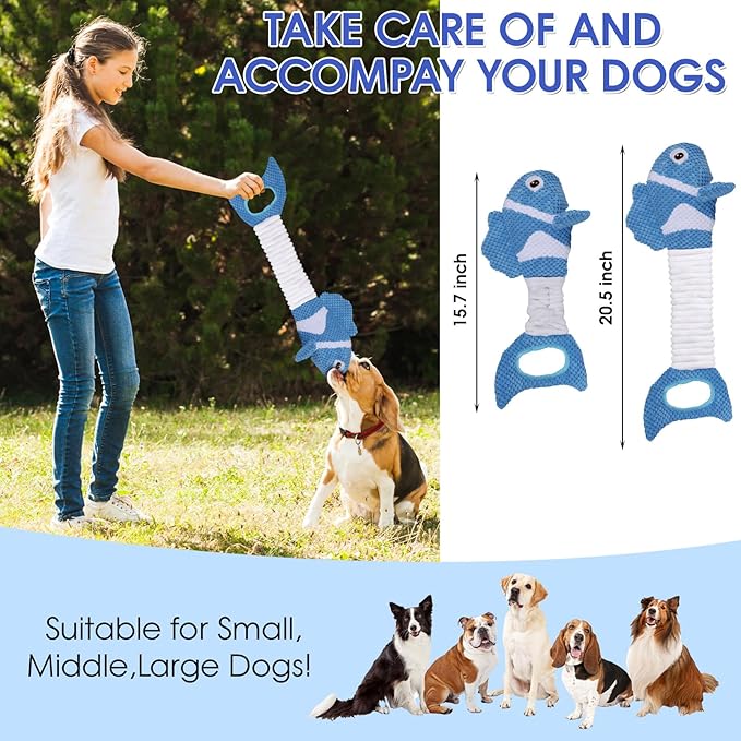 Squeaky Dog Toys - Plush Toy, Durable, Stretchy, Keeps Dogs Busy, Interactive Dog Toys Stress Release Game for Boredom Suitable for Small Medium and Large Dogs