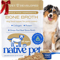 Native Pet Bone Broth for Dogs and Cats - Made with Real Beef Bone Broth, Dog Food Toppers for Picky Eaters- Provides Extra Hydration & Nutrition for Joint Strength, Immunity & Heart Health-192 Scoops