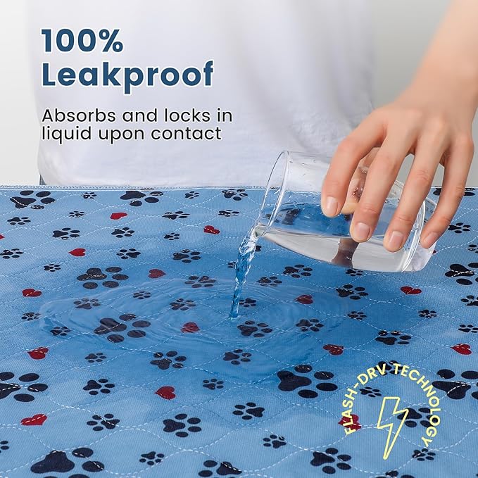 Washable Pee Pads for Dogs,2 Pack Extra Large 72"x72" Super Absorbent Reusable Puppy Pads,Non-Slip 100% Waterproof Dog Pee Pads,Pet Training Pads for Couch, Crate,Potty Training,Floor