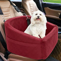 Dog Car Seat for Small Medium Dogs,Detachable Washable Dog Booster Seat Under 30lbs, Pet Car Seats Travel Bed with Storage Pockets and Safety Belt(Red)