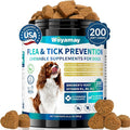 Flea and Tick Prevention for Dogs Chewables, 200 Soft Treats, Natural Dog Flea and Tick Treatment, Oral Flea Chews for Dogs Supplement, Flea and Tick Chews for Dogs Puppies, All Breeds & Sizes