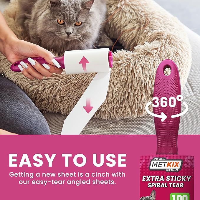 Lint Rollers for Pet Hair Extra Sticky, Special Cover Design, Pet Hair Remover, 400 Sheets