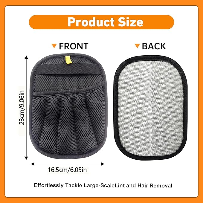 Pet Hair Removal Glove for Dogs & Cats,Reusable Electrostatic Pet Hair Remover Gloves,Magic Brush Pet Hair Removal Tool for Furniture,Couch,Car Seats,Clothing(2Pcs)