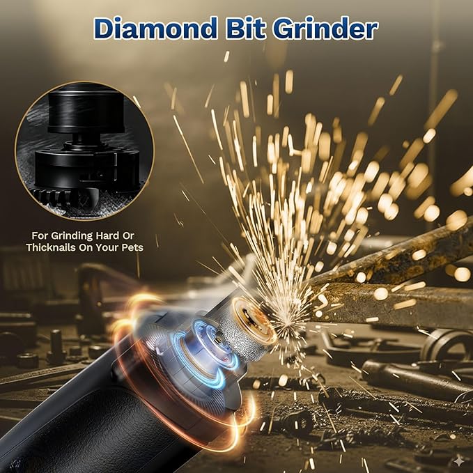 2 in 1 Dog Nail Clippers & Cat Nail Clippers Trimmers for Large Medium Small Dogs Cats Claw Trimmer Quick Sensor and Safety Guard USB Rechargeable Dogs Nail Trimmer with Catcher & 2 LED Lights