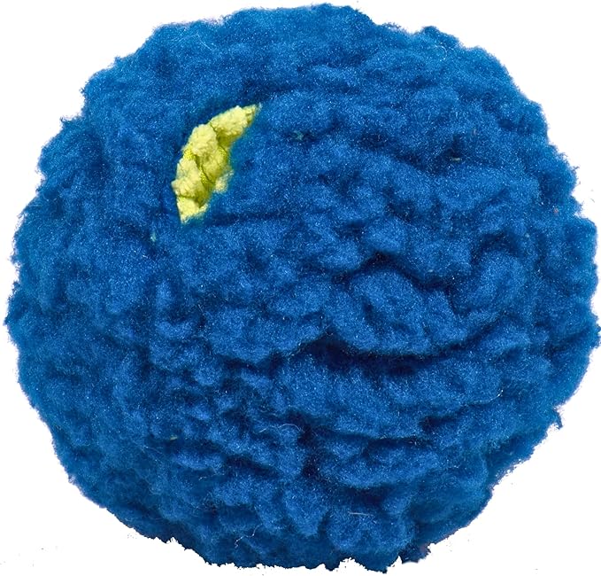 HuggleSnuffles HuggleFleece Treat Dispensing Ball - Interactive Enrichment Toys for Dogs, Dog Treat Dispenser Puzzle for Mental Stimulation & Boredom, Puppy Feeder Games to Keep Them Busy - Small (5")