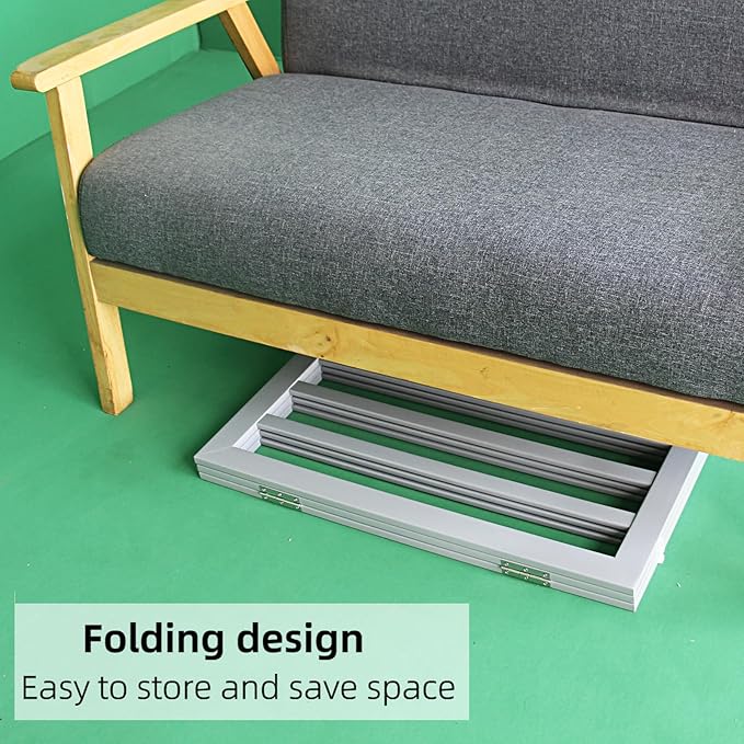 ZJSF Freestanding Indoor Dog Gate for House Foldable Wood Grey Puppy Gate for Doorways Pet Gate for Stairs Extra Wide Pet Fence 24" Height 4 Panels