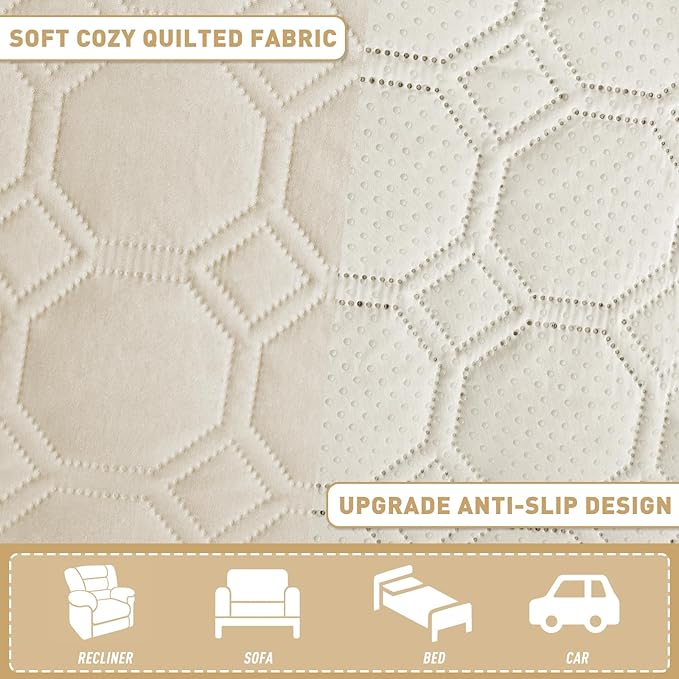 ZNSAYOTX Ultimate Cozy Blankets (68"x82") 100% Waterproof Bed Mat Blanket for Dog Pets, Couch Sofa Protector with Non-Slip Back Washable Durable, Pee Scratch Proof Easy to Clean (Beige)