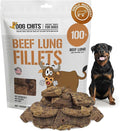 Dog Chits Beef Lung Fillets Dog and Puppy Treats – All Natural Chews for Dogs – Grain-Free, High-Protein, Low Fat Single Ingredient Dog Treat – Ideal for All Dogs – Large, 10 oz – Made in USA